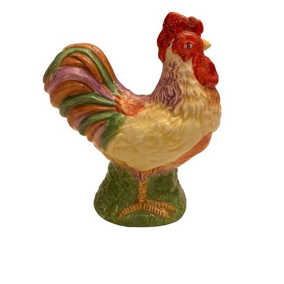 Vintage Rooster and Hen Farmhouse Americana Salt and Pepper Shakers - Picture 2 of 13